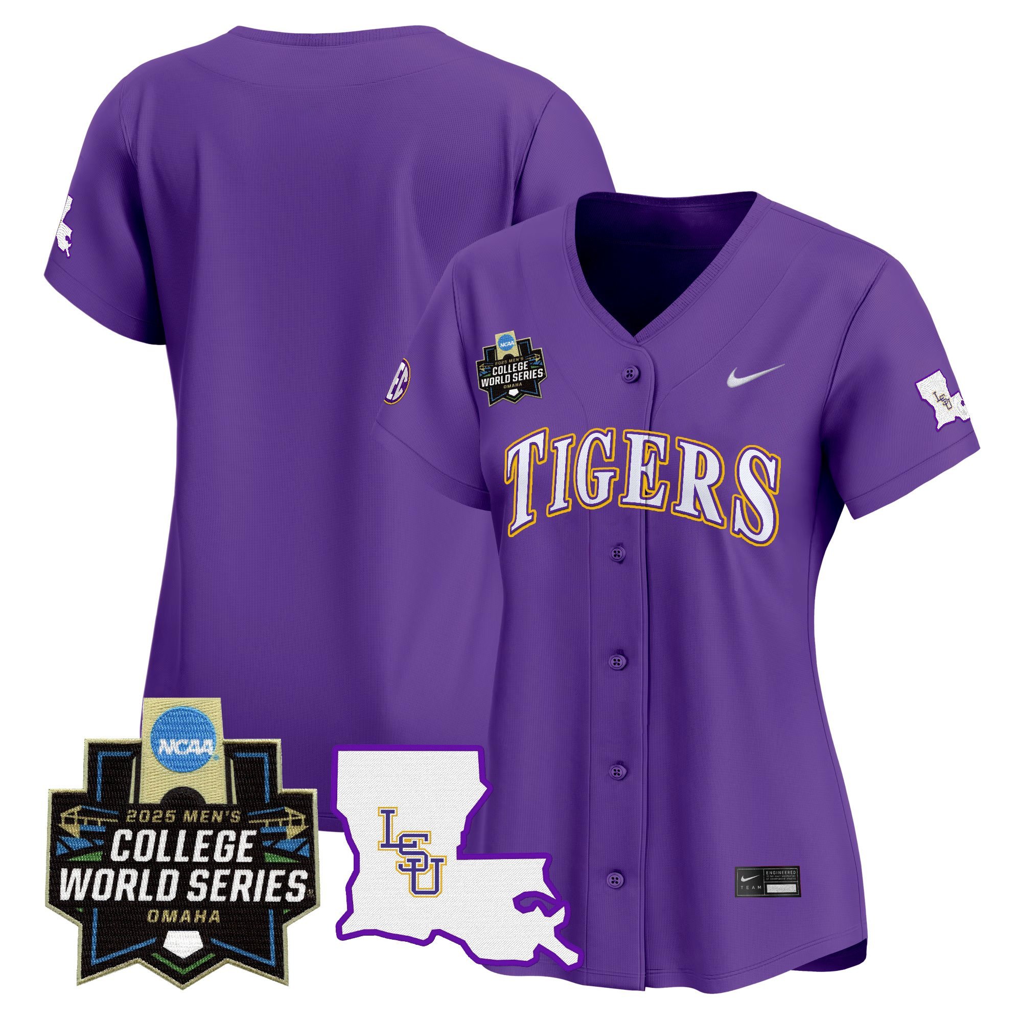 Women's LSU Tigers 2025 World Series Vapor Premier Limited Jersey - Purple Team