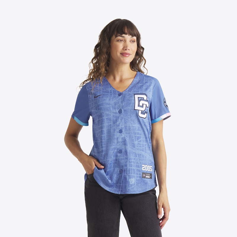 Women's Washington Nationals CJ Abrams Blue 2025 City Connect Limited Jersey