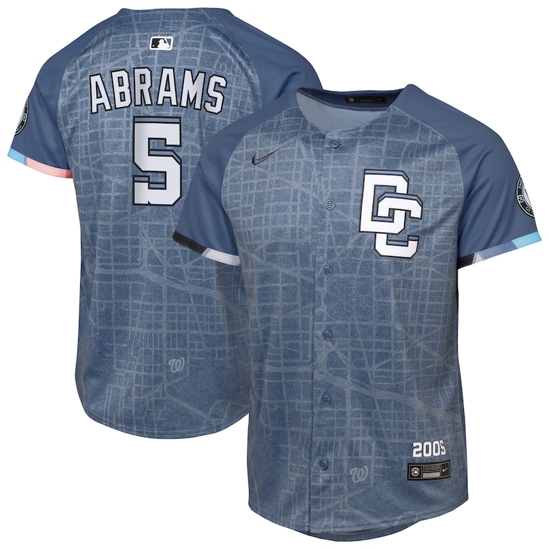 Youth Washington Nationals CJ Abrams Blue 2025 City Connect Limited Player Jersey