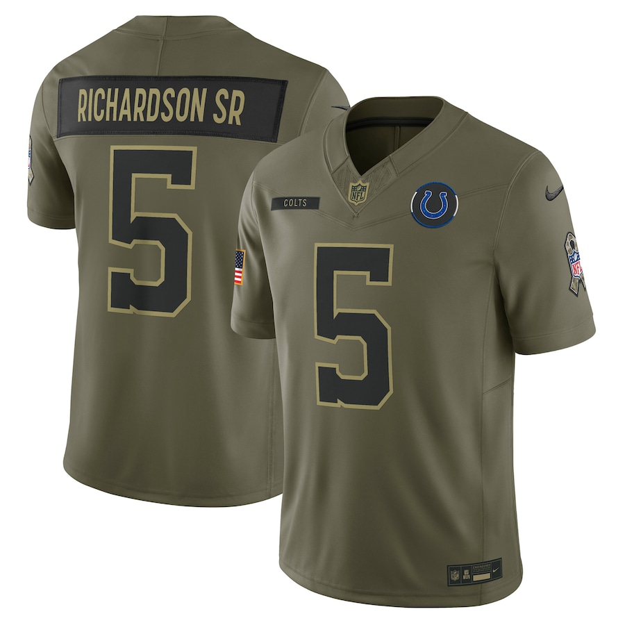 Anthony Richardson Sr. Indianapolis Colts 2025 Salute to Service Limited Jersey - Olive