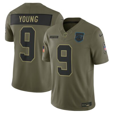 Bryce Young Carolina Panthers 2025 Salute to Service Limited Jersey - Olive