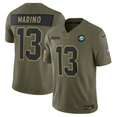 Dan Marino Miami Dolphins 2025 Salute to Service Retired Limited Jersey - Olive