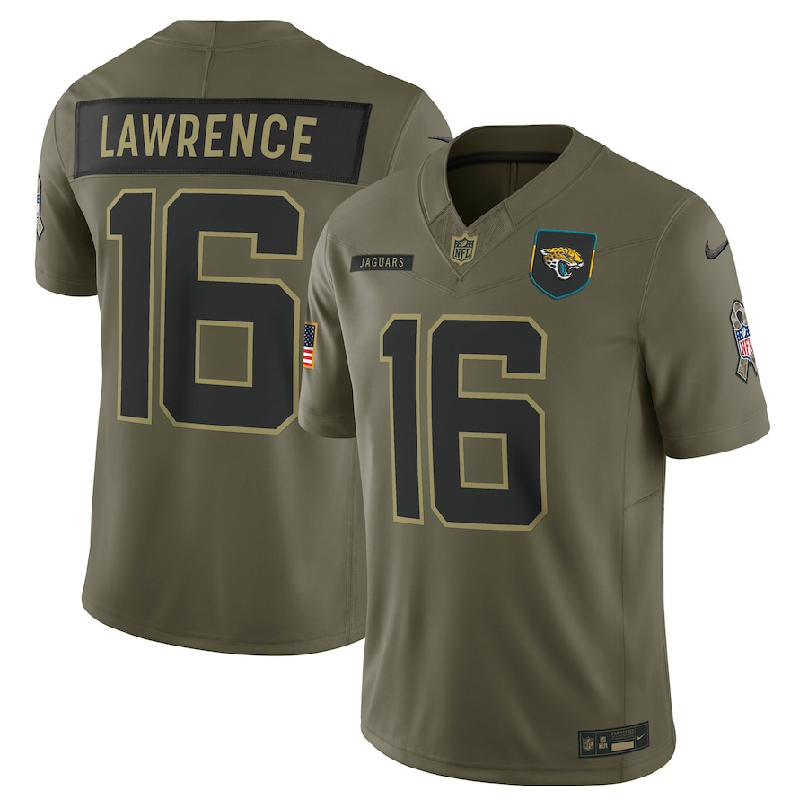 Trevor Lawrence Jacksonville Jaguars 2025 Salute to Service Limited Jersey - Olive