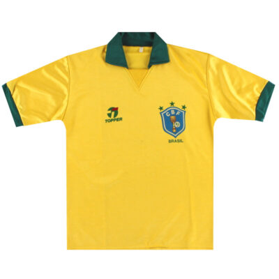 1988-91 Brazil Topper Home Limited Jersey