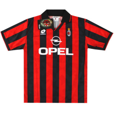 1995-96 AC Milan Lotto Home Limited Jersey