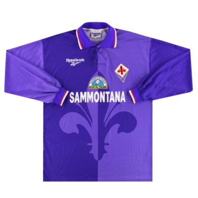 1995-96 Fiorentina Reebok Match Issue Home Limited Jersey #9