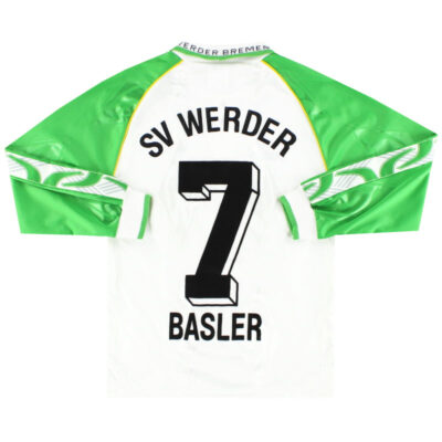 1995-96 Werder Bremen Home Limited Jersey Basler #14 XS