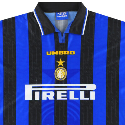 1996-97 inter Milan Home Limited Jersey Zamorano #9 - Image 3