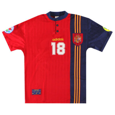 Alternative view of 1996-98 Spain Home Limited Jersey Amor #18