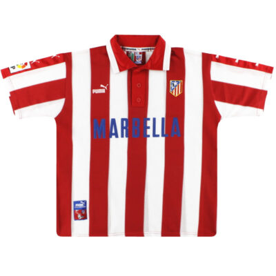 1997-98 Atletico Madrid Home Limited Jersey