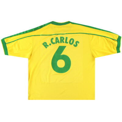1998-00 Brazil Home Limited Jersey R.Carlos #6