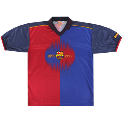 1999-00 Barcelona Centenary Fan Home Limited Jersey Luis Enrique #21