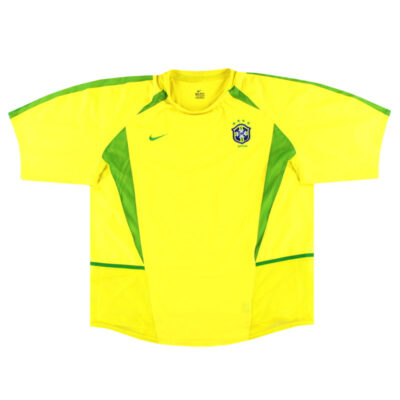 2002-04 Brazil Player Issue Home Limited Jersey