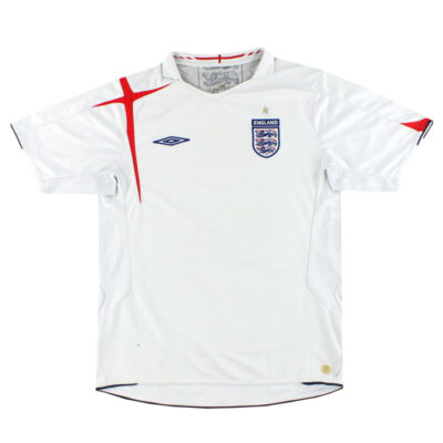 2005-07 England Home Limited Jersey