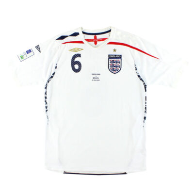Alternative view of 2007-09 England v Brazil Home Limited Jersey Terry #6