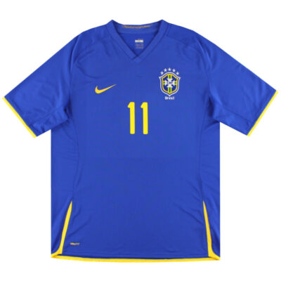 Alternative view of 2008-10 Brazil Away Limited Jersey Robinho #11