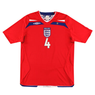 Alternative view of 2008-10 England Away Limited Jersey Barry #4