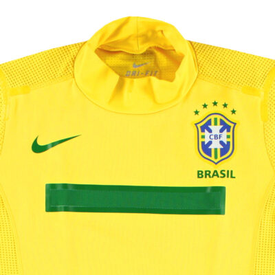 Alternative view of 2011 Brazil Player Issue Home Limited Jersey