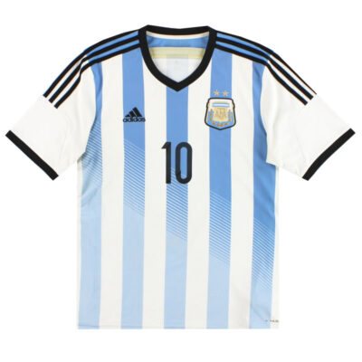 Alternative view of 2013-15 Argentina Home Limited Jersey Messi #10