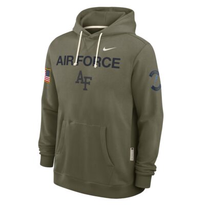 Alternative view of Air Force Falcons 2025 Military Appreciation Dri-FIT Hoodie - Olive