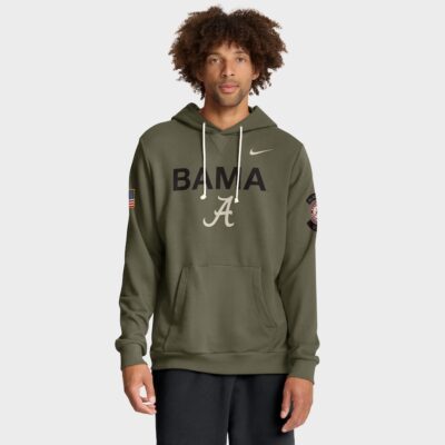 Alabama Crimson Tide 2025 Military Appreciation Dri-FIT Hoodie - Olive