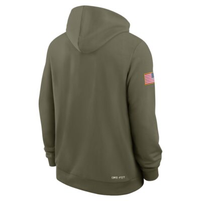 Alabama Crimson Tide 2025 Military Appreciation Dri-FIT Hoodie - Olive - Image 6