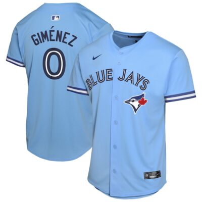 Andres Gimenez Toronto Blue Jays Youth Alternate Game Player Jersey - Powder Blue