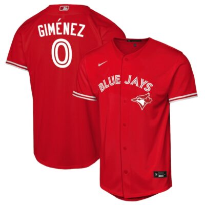 Andres Gimenez Toronto Blue Jays Youth Canada Day Replica Jersey - Red
