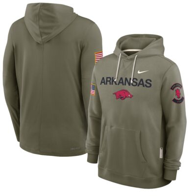 Arkansas Razorbacks 2025 Military Appreciation Dri-FIT Hoodie - Olive