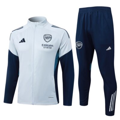 Arsenal Tracksuit Jacket 2025 2026 White Blue