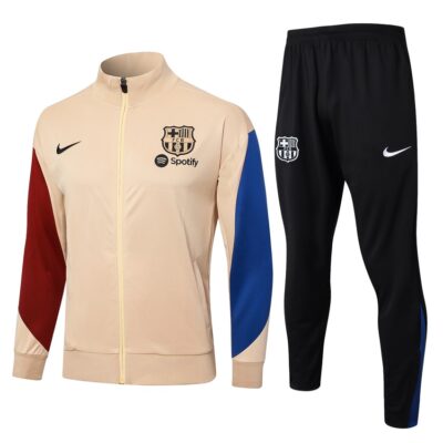 Barca Tracksuit Jacket 2024 2025 Beige