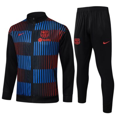 Barca Tracksuit Jacket 2024 2025 Black Blue