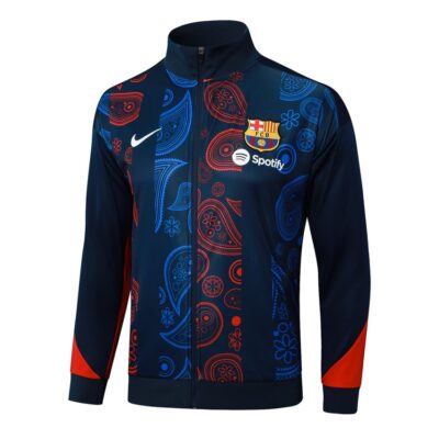 Alternative view of Barca Tracksuit Jacket 2024 2025 Blue Pattern