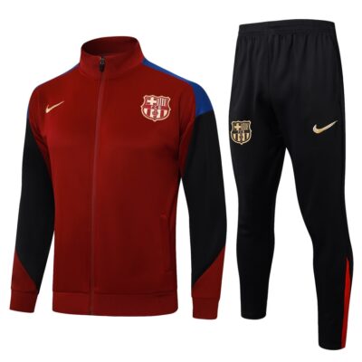 Barca Tracksuit Jacket 2024 2025 Dark Red