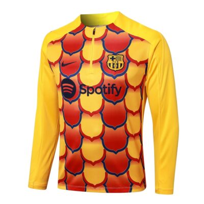 Alternative view of Barca Training Suit 2024 2025 Yellow Red