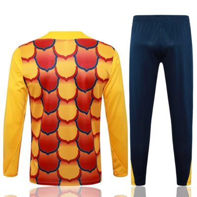 Barca Training Suit 2024 2025 Yellow Red - Image 4