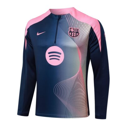 Alternative view of Barca Training Suit 2025 2026 Blue Pink Pattern