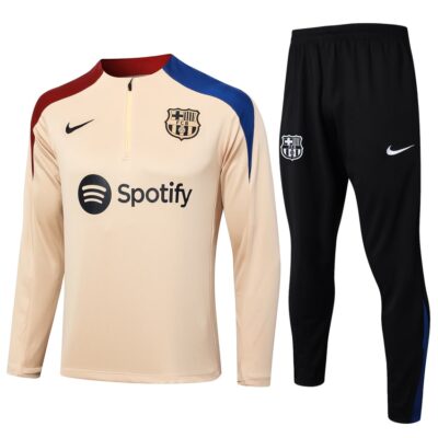 Barca Training Tracksuit 2024 2025 Beige