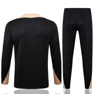 Barca Training Tracksuit 2024 2025 Black Beige - Image 4