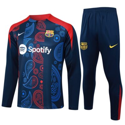 Barca Training Tracksuit 2024 2025 Blue Pattern