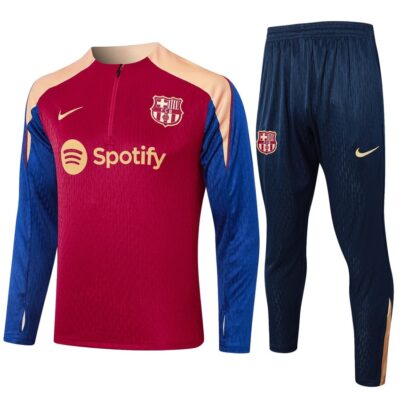 Barca Training Tracksuit 2024 2025 Dark Red