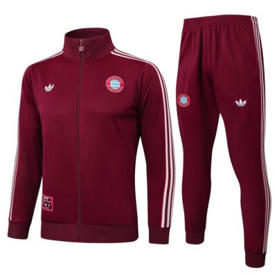 Bayern Munich Tracksuit Jacket 2024 2025 Dark Red