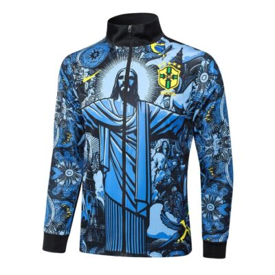 Alternative view of Brazil Tracksuit Jacket 2024 2025 Blue Pattern