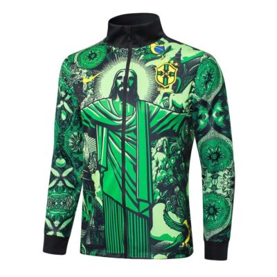 Alternative view of Brazil Tracksuit Jacket 2024 2025 Green Pattern