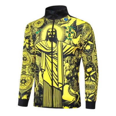 Alternative view of Brazil Tracksuit Jacket 2024 2025 Yellow Pattern