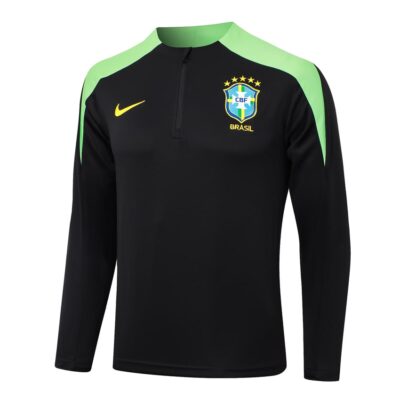 Alternative view of Brazil Training Tracksuit 2024 2025 Black