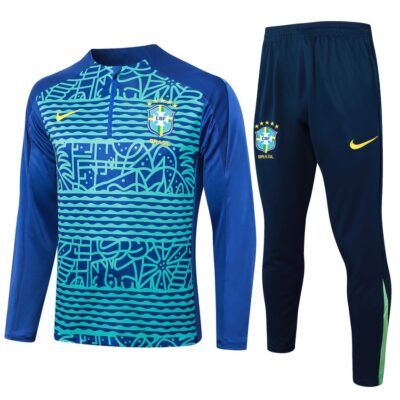 Brazil Training Tracksuit 2024 2025 Blue Green