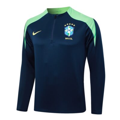 Alternative view of Brazil Training Tracksuit 2024 2025 Dark Blue