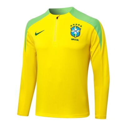 Alternative view of Brazil Training Tracksuit 2024 2025 Yellow