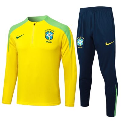 Brazil Training Tracksuit 2024 2025 Yellow